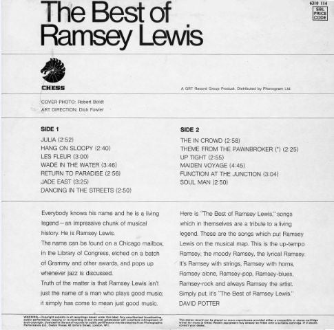 Ramsey Lewis : The Best Of Ramsey Lewis (LP, Comp)