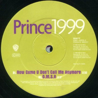 Prince : 1999 (12", Single, RE)