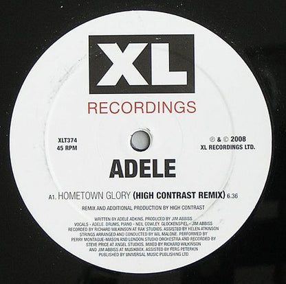 Adele (3) : Hometown Glory Remixes By High Contrast (12")