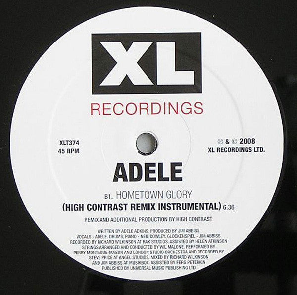 Adele (3) : Hometown Glory Remixes By High Contrast (12")