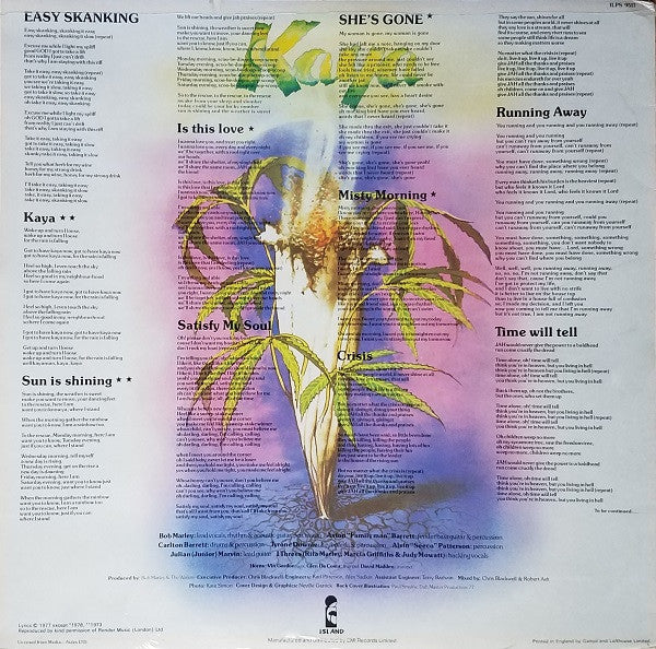 Bob Marley & The Wailers : Kaya (LP, Album)