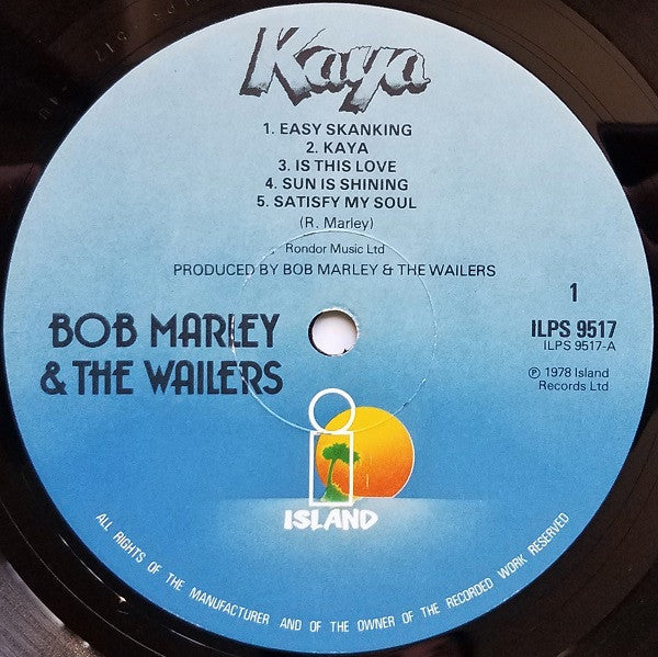 Bob Marley & The Wailers : Kaya (LP, Album)