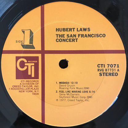 Hubert Laws : The San Francisco Concert (LP, Album, Ter)