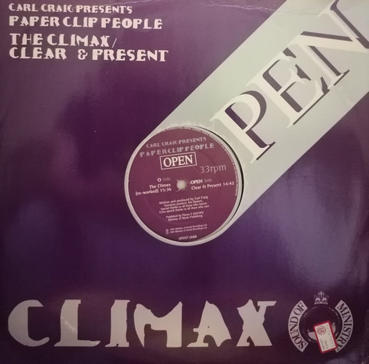 Carl Craig Presents Paperclip People : The Climax / Clear & Present (12")