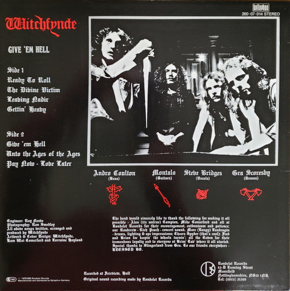 Witchfynde : Give 'Em Hell (LP, Album)