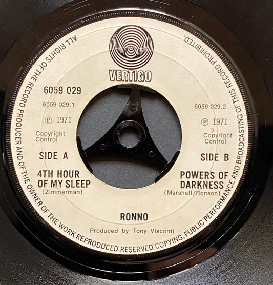 Ronno : 4th Hour Of My Sleep (7")