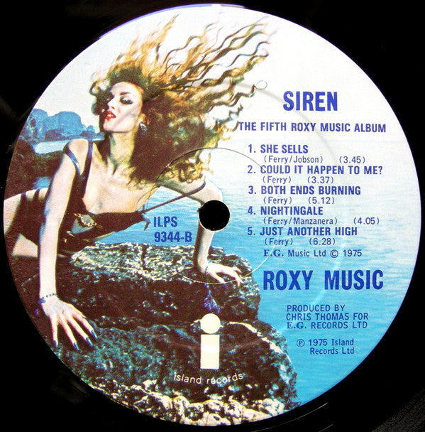 Roxy Music : Siren (LP, Album, Whi)