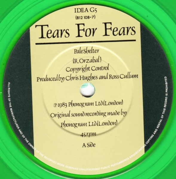 Tears For Fears : Pale Shelter (7", Single, S/Edition, Gre)