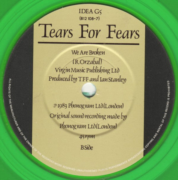 Tears For Fears : Pale Shelter (7", Single, S/Edition, Gre)