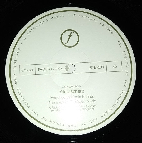 Joy Division : Atmosphere (12", Single, RP, MVS)