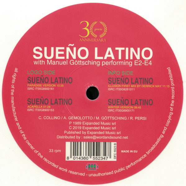 Sueño Latino With Manuel Göttsching : Sueño Latino (12", Whi)