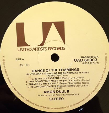Amon Düül II : Dance Of The Lemmings (2xLP, Album, RE, Gat)