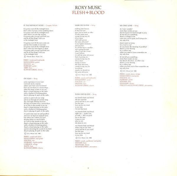 Roxy Music : Flesh + Blood (LP, Album)