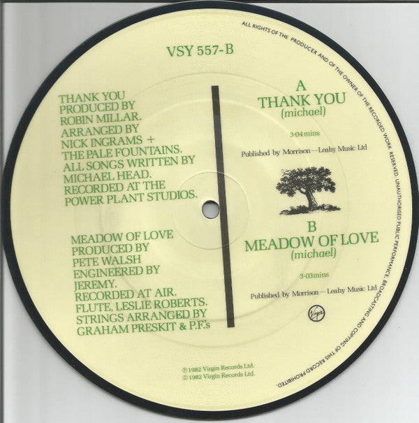 The Pale Fountains : Thank You (7", Pic)