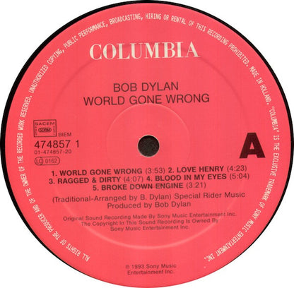 Bob Dylan : World Gone Wrong (LP, Album)
