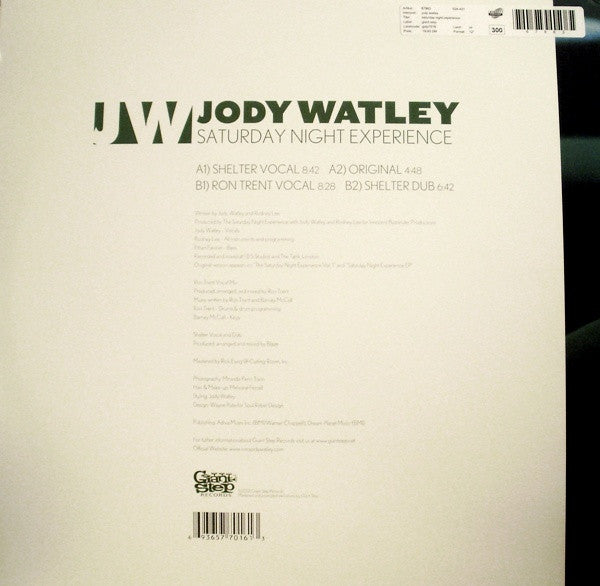 Jody Watley : Saturday Night Experience (12")