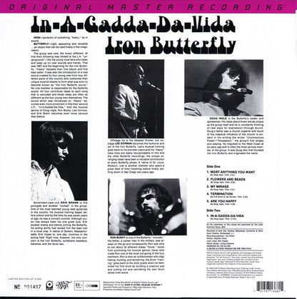 Iron Butterfly : In-A-Gadda-Da-Vida (LP, Album, Ltd, Num, RE, RM, 180)