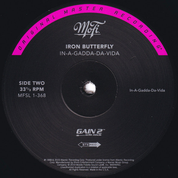 Iron Butterfly : In-A-Gadda-Da-Vida (LP, Album, Ltd, Num, RE, RM, 180)