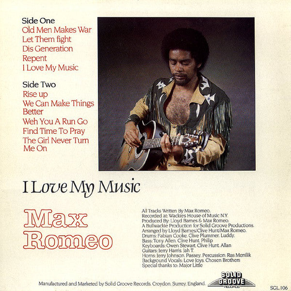 Max Romeo : I Love My Music (LP, Album)