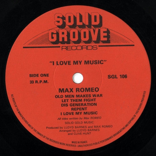 Max Romeo : I Love My Music (LP, Album)