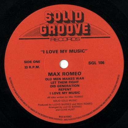 Max Romeo : I Love My Music (LP, Album)