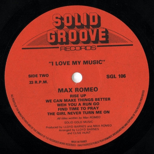 Max Romeo : I Love My Music (LP, Album)