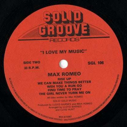 Max Romeo : I Love My Music (LP, Album)