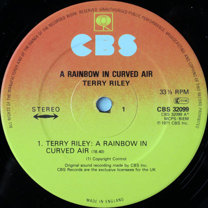 Terry Riley : A Rainbow In Curved Air (LP, Album, RE)