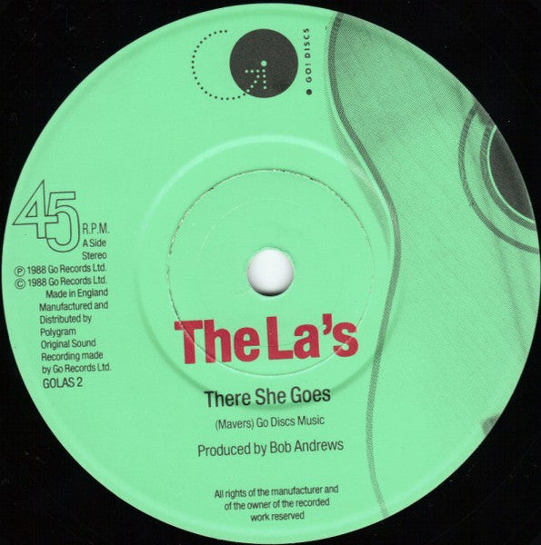 The La's : There She Goes (7", Single, Pap)