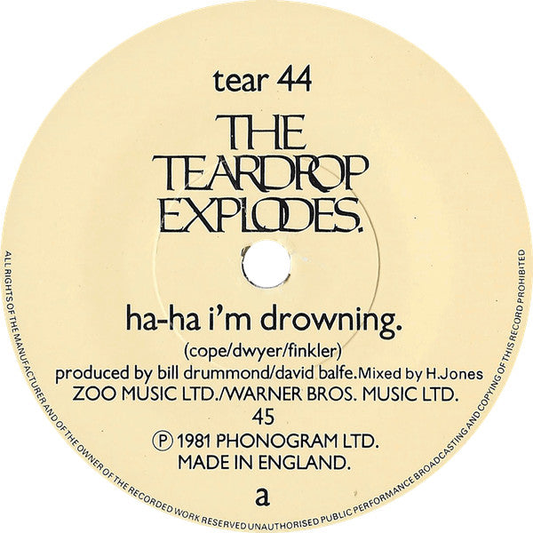 The Teardrop Explodes : Ha-Ha I'm Drowning (2x7", Gat)