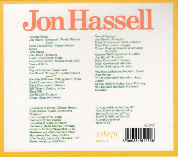 Jon Hassell : Vernal Equinox (CD, Album, RE, RM, Sli)