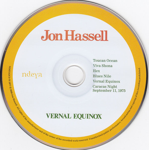 Jon Hassell : Vernal Equinox (CD, Album, RE, RM, Sli)