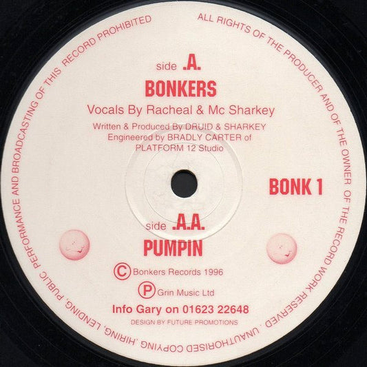 Druid* & Sharkey : Bonkers / Pumpin (12")