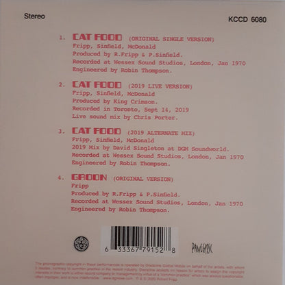 King Crimson : Cat Food / Groon (CD, Single, RE)