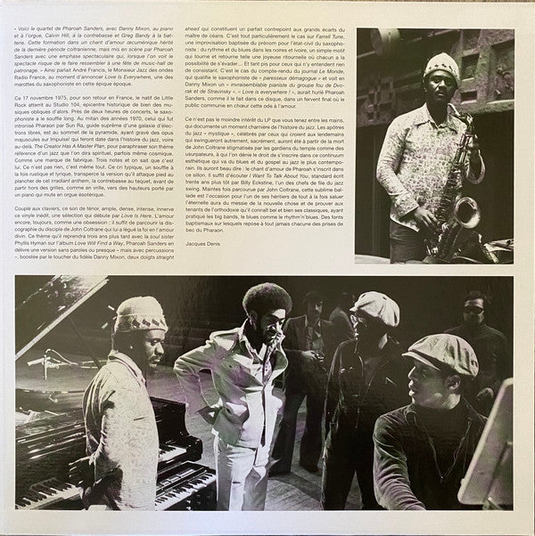 Pharoah Sanders : Live In Paris (1975) (Lost ORTF Recordings) LP