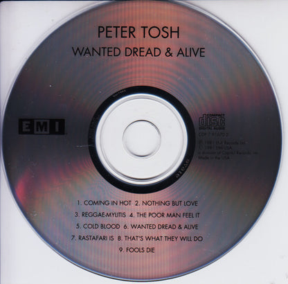 Peter Tosh : Wanted Dread & Alive (CD, Album, RE, RP)