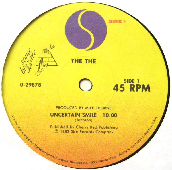 The The : Uncertain Smile (12", Maxi)