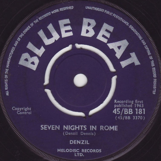 Denzil* : Seven Nights In Rome / Love Is For Fools (7", Single)