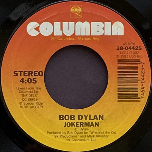 Bob Dylan : Jokerman (7", Single, Styrene, Car)