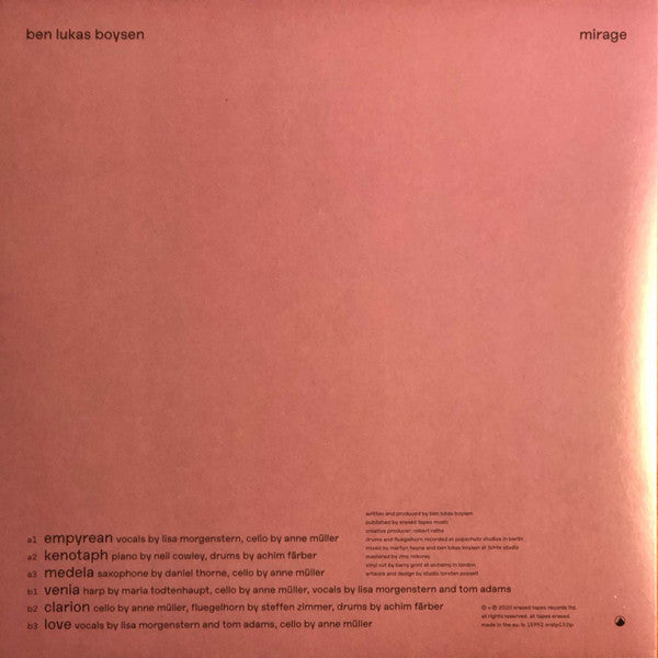 Ben Lukas Boysen : Mirage (LP, Album, Ltd, Cle)