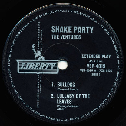 The Ventures : Shake Party With The Ventures (7", EP)