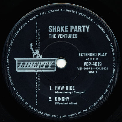 The Ventures : Shake Party With The Ventures (7", EP)