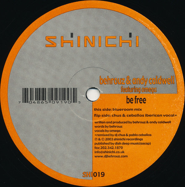 Behrouz & Andy Caldwell Featuring Omega : Be Free (2x12")