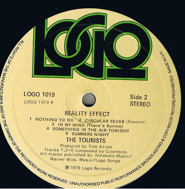 The Tourists : Reality Effect (LP, Album)