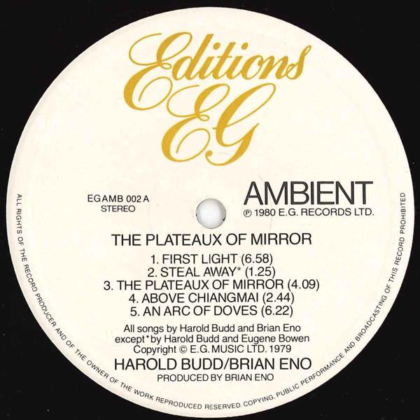 Harold Budd / Brian Eno : Ambient 2 (The Plateaux Of Mirror) (LP, Album)