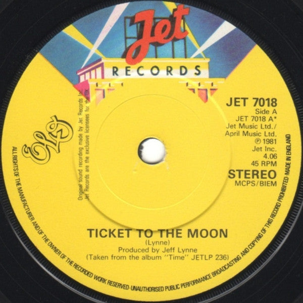 Electric Light Orchestra : Ticket To The Moon / Here Is The News (7", Single)