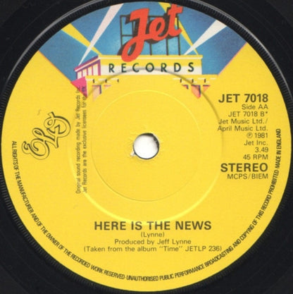 Electric Light Orchestra : Ticket To The Moon / Here Is The News (7", Single)