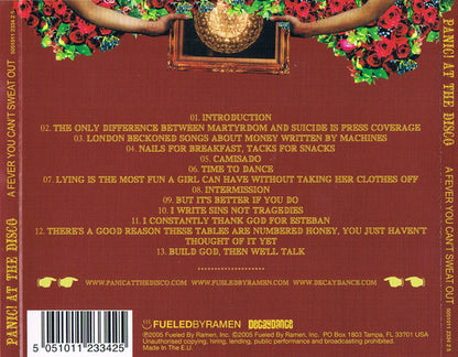 Panic! At The Disco : A Fever You Can't Sweat Out (CD, Album, RE)