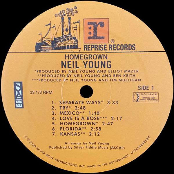 Neil Young : Homegrown (LP, Album, RSD, Ltd)