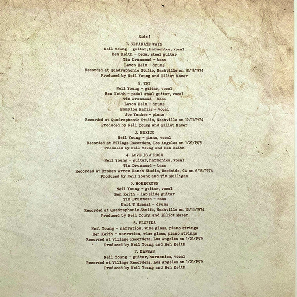 Neil Young : Homegrown (LP, Album, RSD, Ltd)